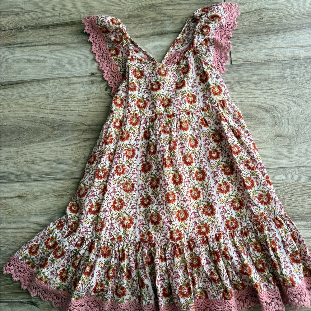 Peek Pink and Red Floral Kids Dress